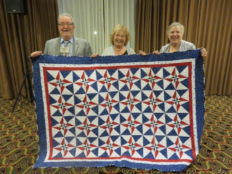 Quilt winners - Sal and Mary Ann with Pat (left)